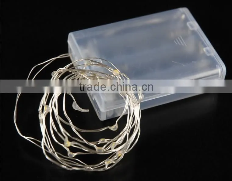 AA Battery Operated Cooper wire LED Fairy Light-Blue