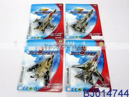 Funny kids toy mini pull back fighter/camouflage diecast combat aircraft