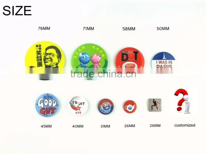 2015 Hot selling plastic name badge clip/custom tinplate button badge/plastic badge clip
