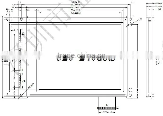 320240 dot graphic display