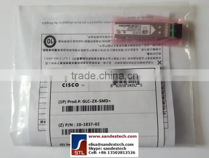 CISCO GLC-ZX-SMD GLC-ZX-SM SFP 1000BASE-LX 1550NM 70KM GLC-ZX-SM= GLC-ZX-SMD= 10-1837-02 10-2621-01 CISCO optical transceiver