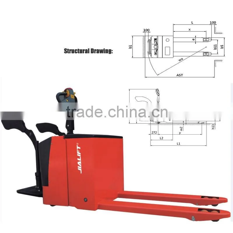 3 Ton load capacity Electric pallet truck (Option: 2000kg, 2500kg)
