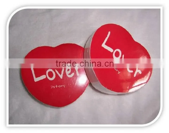 Lovers compressed bath towel for Valentine's Day in heart shape