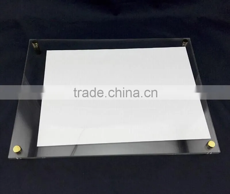 wall mounted plexiglass photo frames for promotional souvenir gift