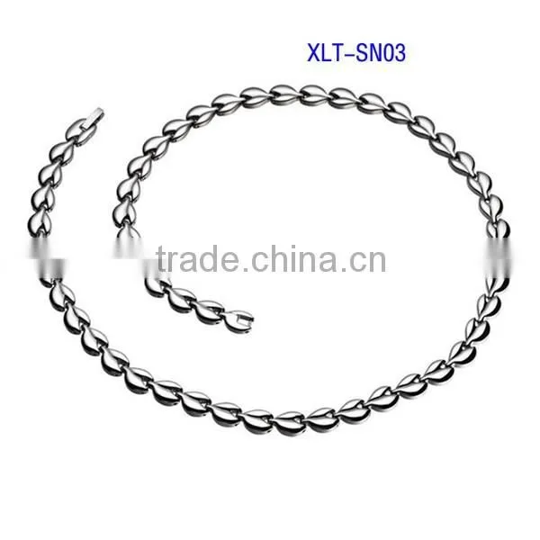 Custom length gold chain necklace designs with energy magnetic element