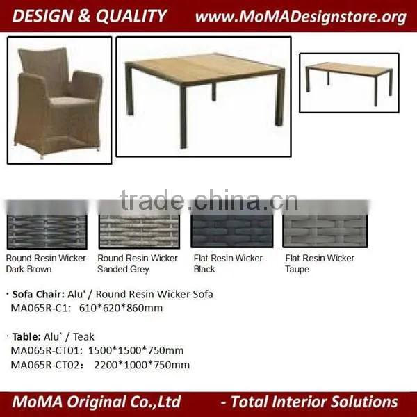 MA065R Restaurant Outdoor Dining Set 8 Seater Dining Table Set