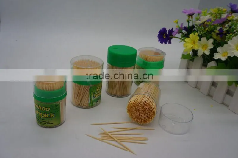 100% natural bamboo toothpick with round holder