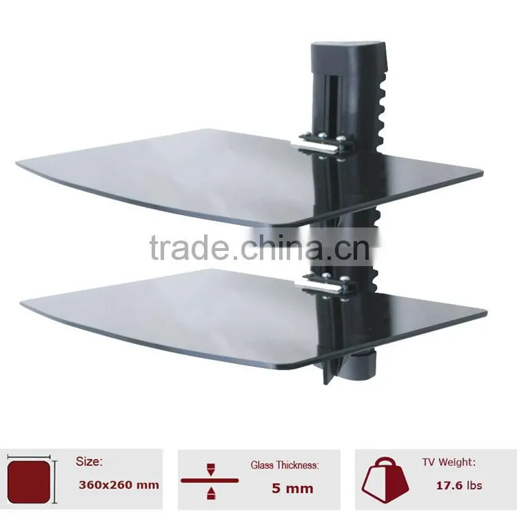 Glass Three Layer DVD Player Wall Mount