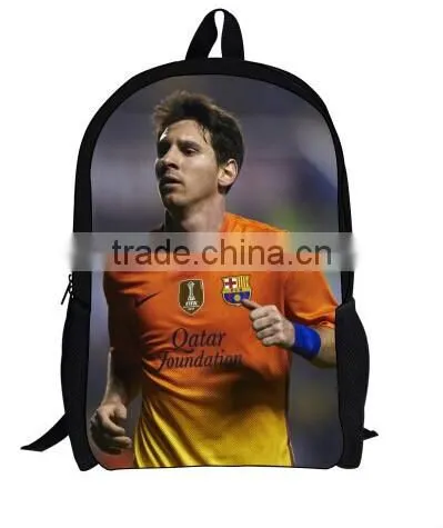 Popular Durable Backpack for fans with football star pattern