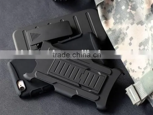 TPU+PC Future Armor Shockproof Hybrid Hard Case Cover + Holster Case For iphone6 Waterproof 3 in 1