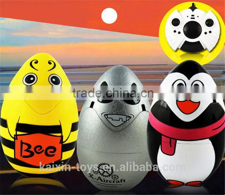 Electronic RC helicopter RC Toys Radio Control Quadcopter 4CH Gyro Rolling Cute Cartoon Style Flying Egg