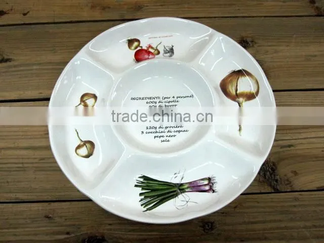 flower shape 3tier ceramic cake stand with metal stand