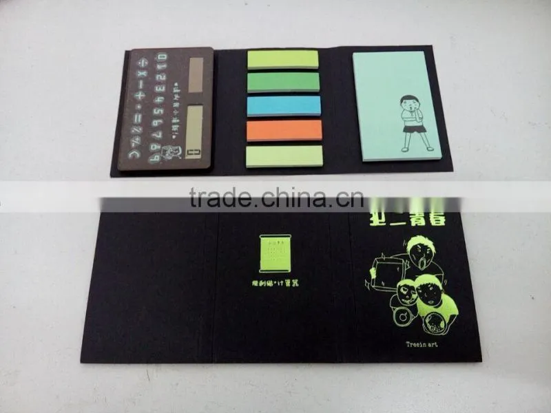 sticky notes with calculator