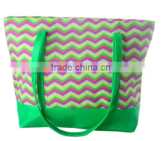 Wholesale Canvas Beach Bag,Chevron Beach Tote Bags