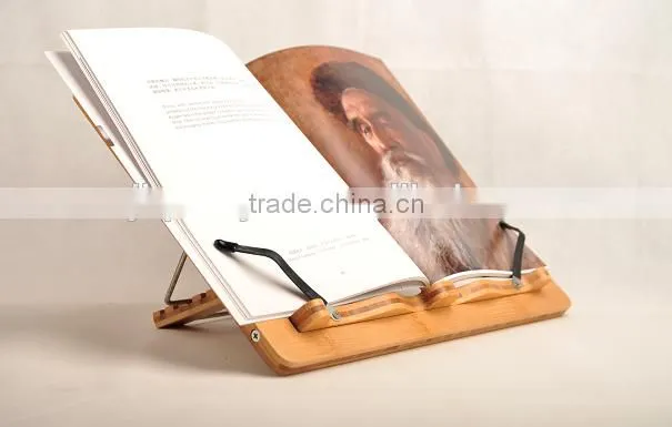 bamboo reading book stand portable type