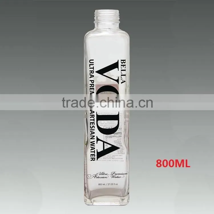 Hot selling boston shape liquor bottles fancy frosted beverage bottle spray printing bottles