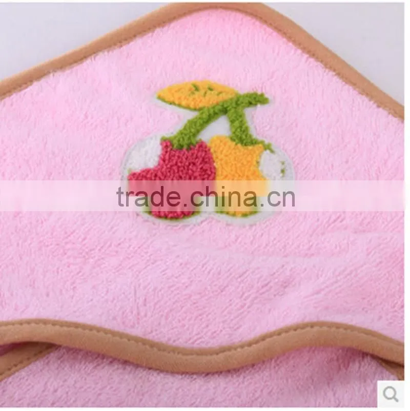 Applique 100%cotton terry babay hooded clothing wholesale