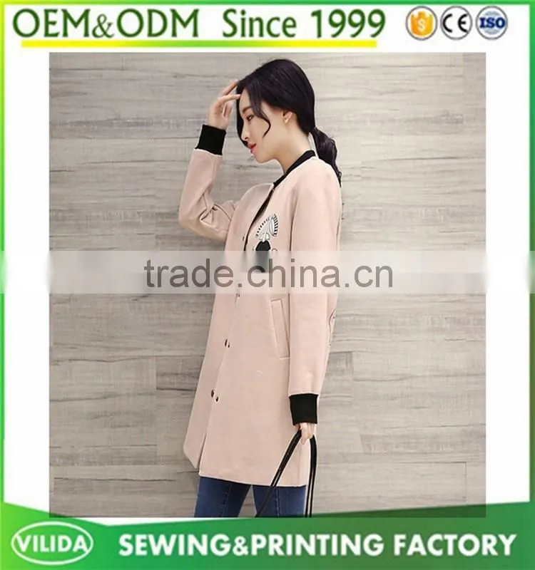 wholesale cheap price womens coat custom new design women's long coat