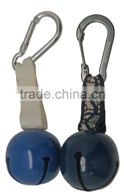 swiss style bell with carabiner ,perfect for mountain bell and bell blings all colors are available (A613)