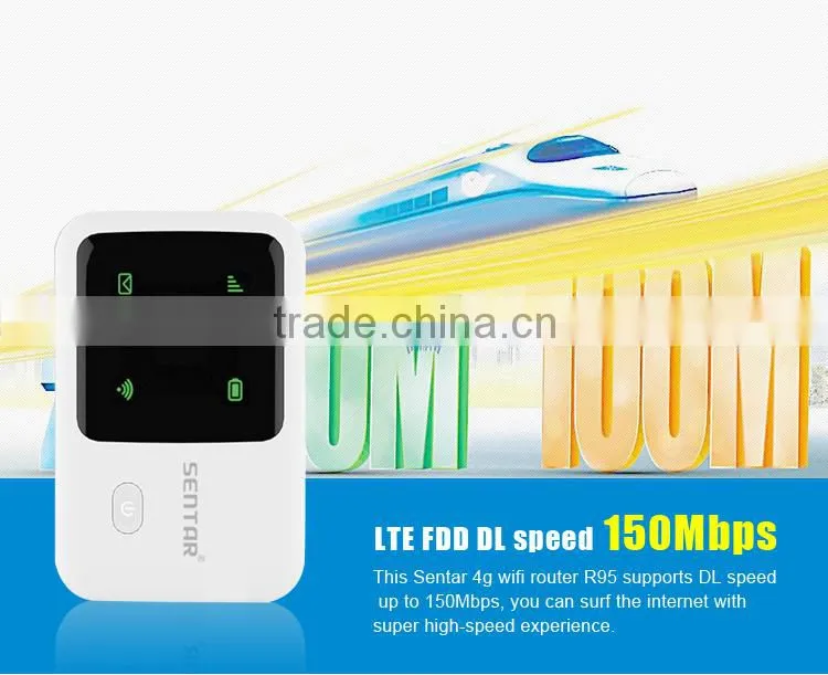 Original Unlock LTE FDD 150Mbps Sentar R95 Portable 4G LTE Wireless Router
