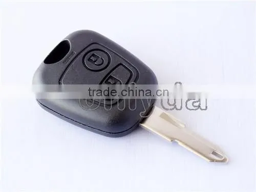hot sale Peugeot 2 button remote key shell with NE73 blade without logo 50% free shipping