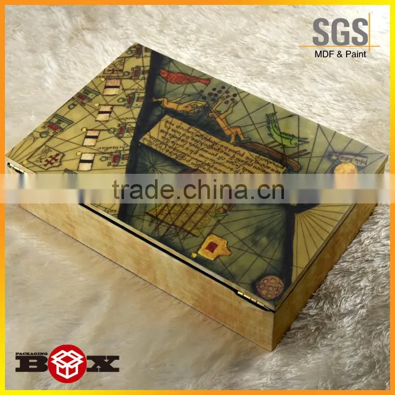 Solid sliding lid Wooden Wine box