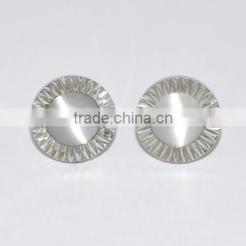 Stainless Steel Round Stud Earrings For Women(BE10710)