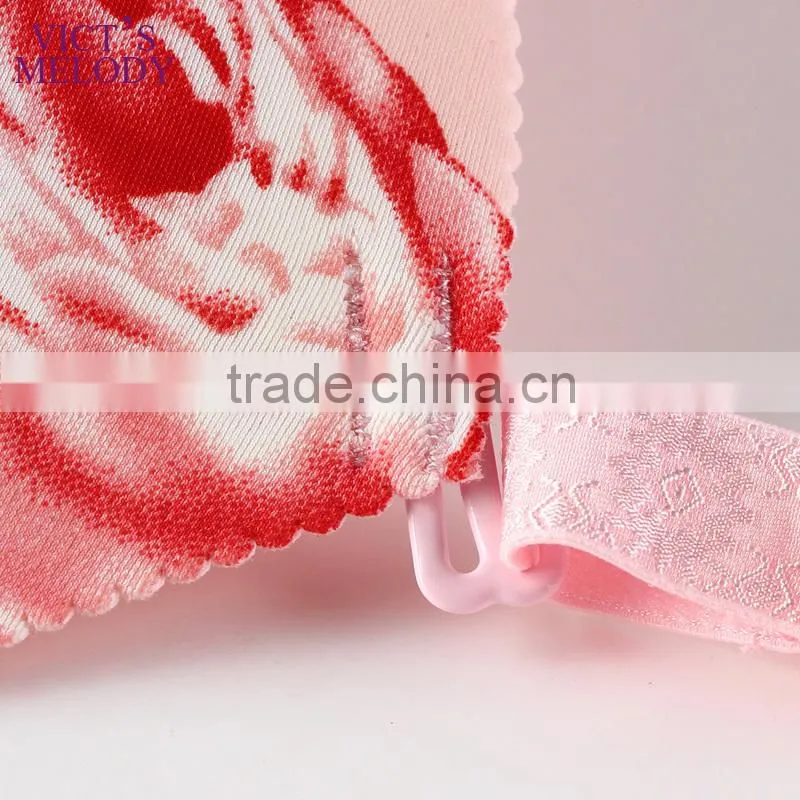 latest fashion cup shape one piece seamless printing bra