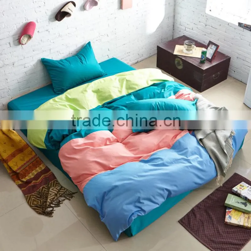 China textile Reactive printed king size 100 cotton modern round bed sheets cheap luxury thermal bedroom set wholesale