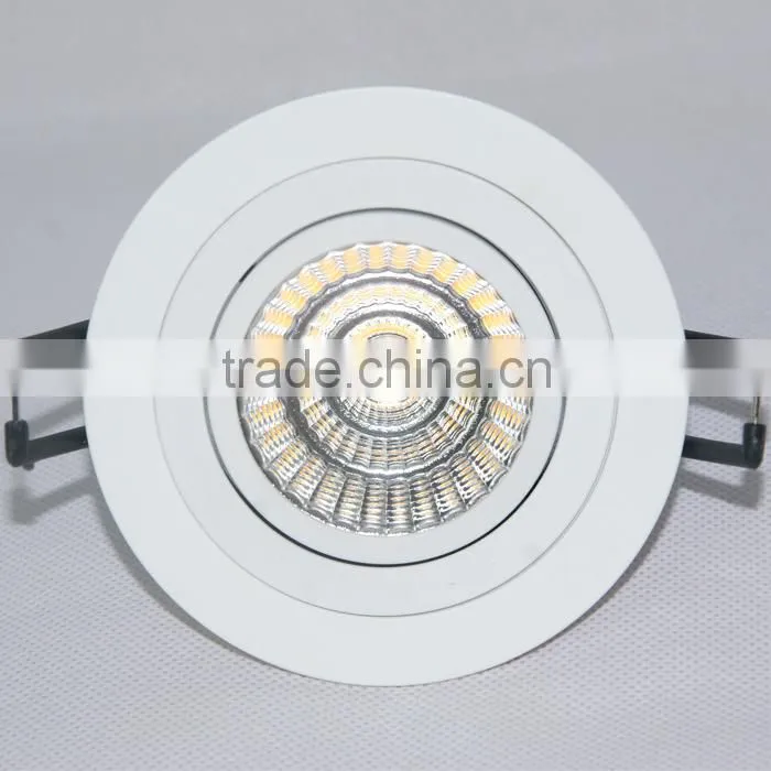 white color downlight led 10w Triac dimmable 7W 9W LED COB round downlight 230v