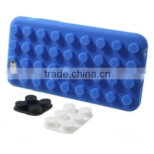 2015 hot selling 3D Building Block silicon case for apple iPHONE 6