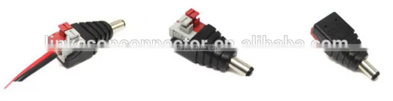 new 2.1 x 5.5mm 12v male dc to clip terminal connector