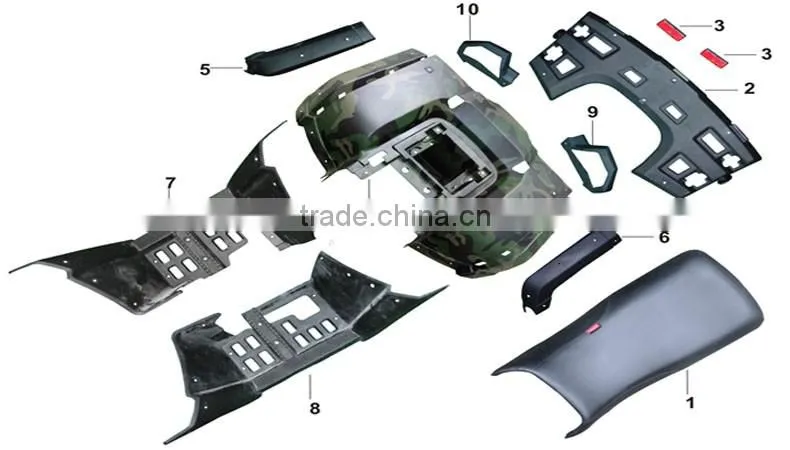 Hot sale atv body parts foot pedal