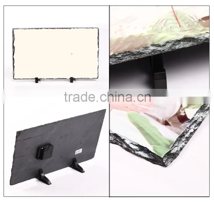 Wholesale DIY customed L40*H25*W0.9CM blank clock painting sublimation stone plaque