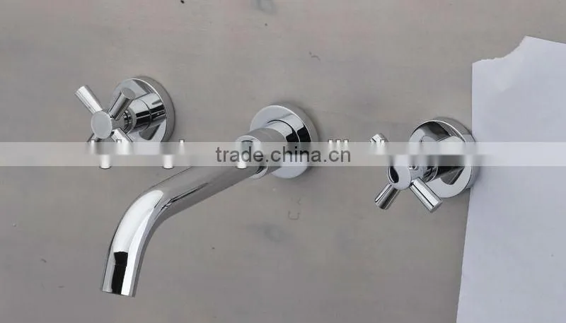 New Fashion Duble Handle In-Wall Basin Tap