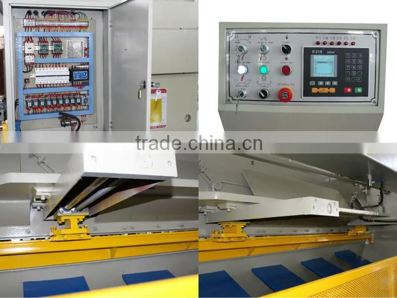 hydraulic CNC guillotine steel plate cutting machine for 6 mm thickness