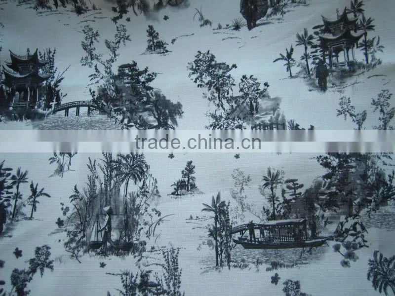 100% polyester imitate linen fabric boned with knitting fabric