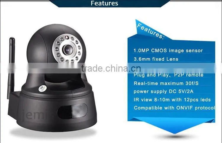 Home Indoor IP Camera 2 megapixel wifi ir ptz ip camera JM-Eye01A