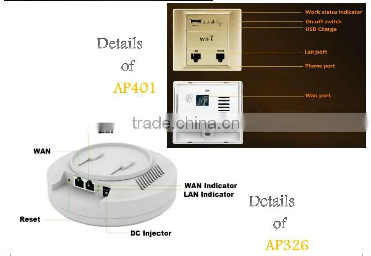 wall mount wifi AP wireless access point with 300 MBPS 48V POE power supply