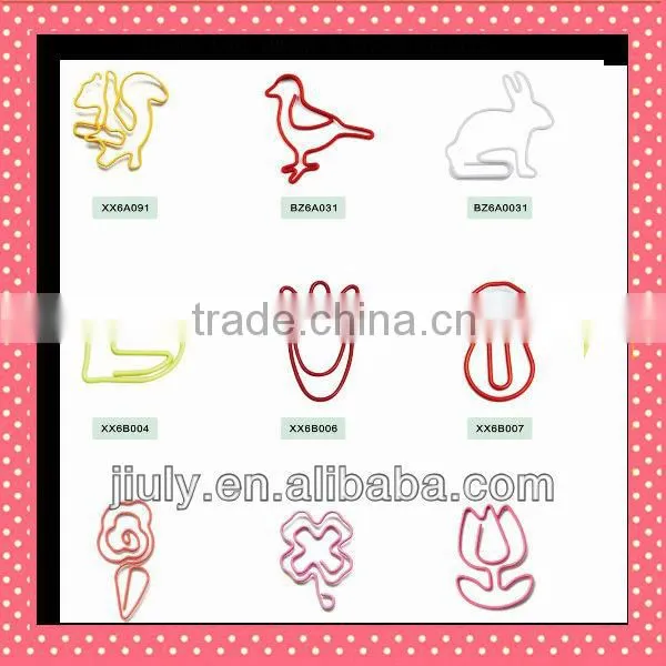 2014 metal clip fasteners custom logo metal paper clip