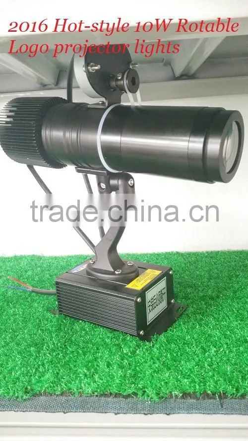 2016 China best selling hot style 10w Logo-rotable LED logo projector lights,high heat disipation,high definition
