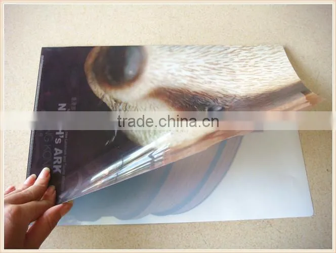 L shape PP plastic file folder with zipper