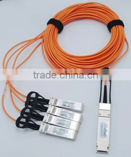 40G QSFP+ 4x10G SFP+ Breakout AOC, 20m, 4 in 1 Active Optical Cable