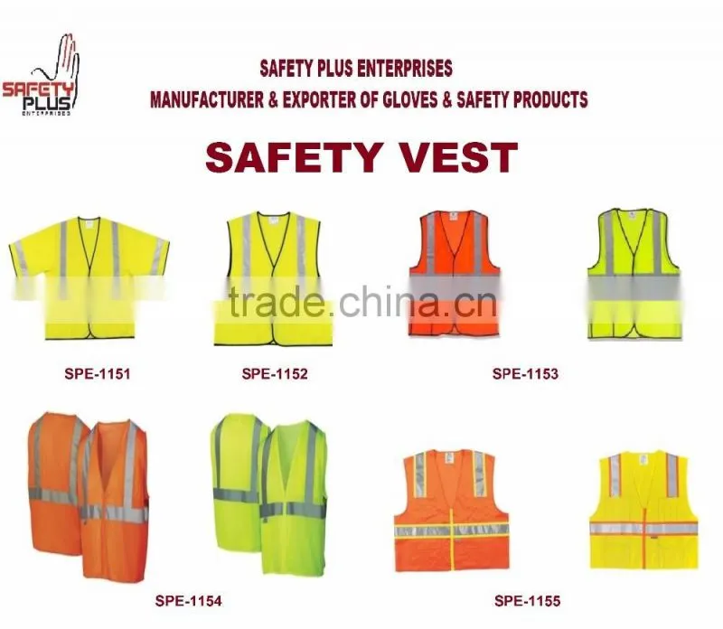 Safety vest 100% polyester mesh