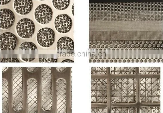 Sintered wire mesh with perforated metal