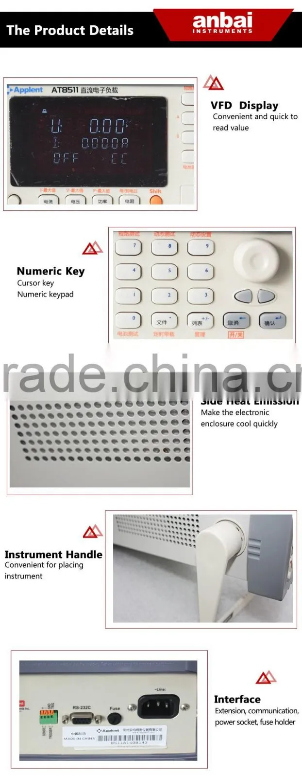 AT8511 DC Electronic Load 150W 120V 30A Rated Input