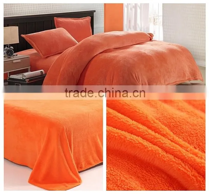 luxury and elegant solid color printed flannel fleece throw blanket