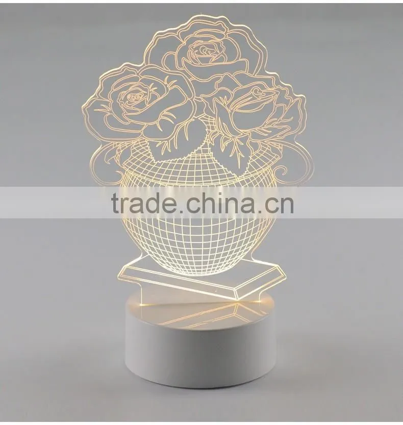 OEM 3D night room lighting/night light lamp for kids/color changing led night light lamp