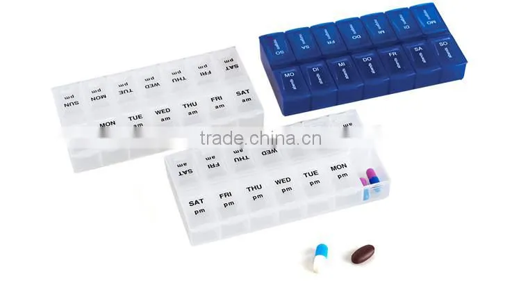 Hot Selling Custom Design plastic single weekly pill box