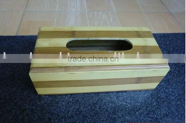 Bamboo tissue box (round)